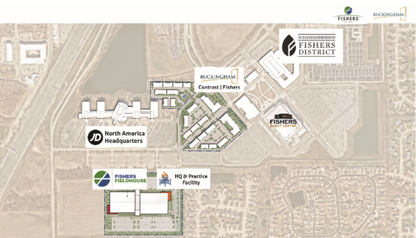 JD Finish Line Announces Relocation to Fishers for North America Headquarters, Master Development by Buckingham Companies adds Indy Ignite HQ, Multi-Family in Fishers District Expansion